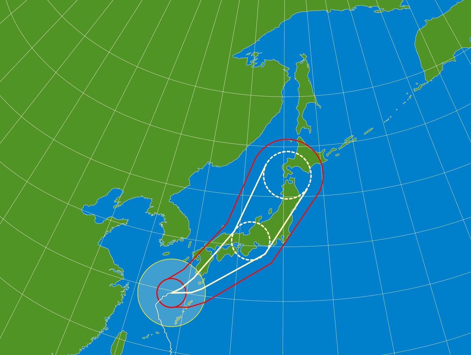 台風の発生と進路の地図