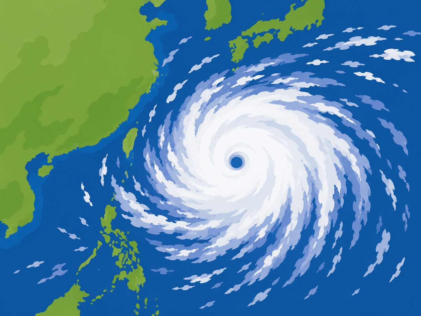 台風の目フラットデザイン