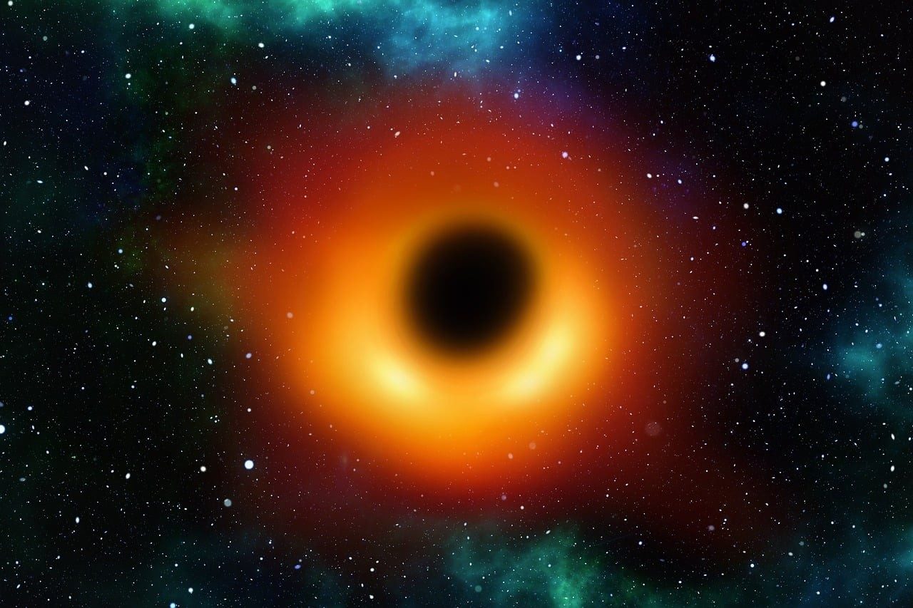 宇宙のブラックホールのイメージ