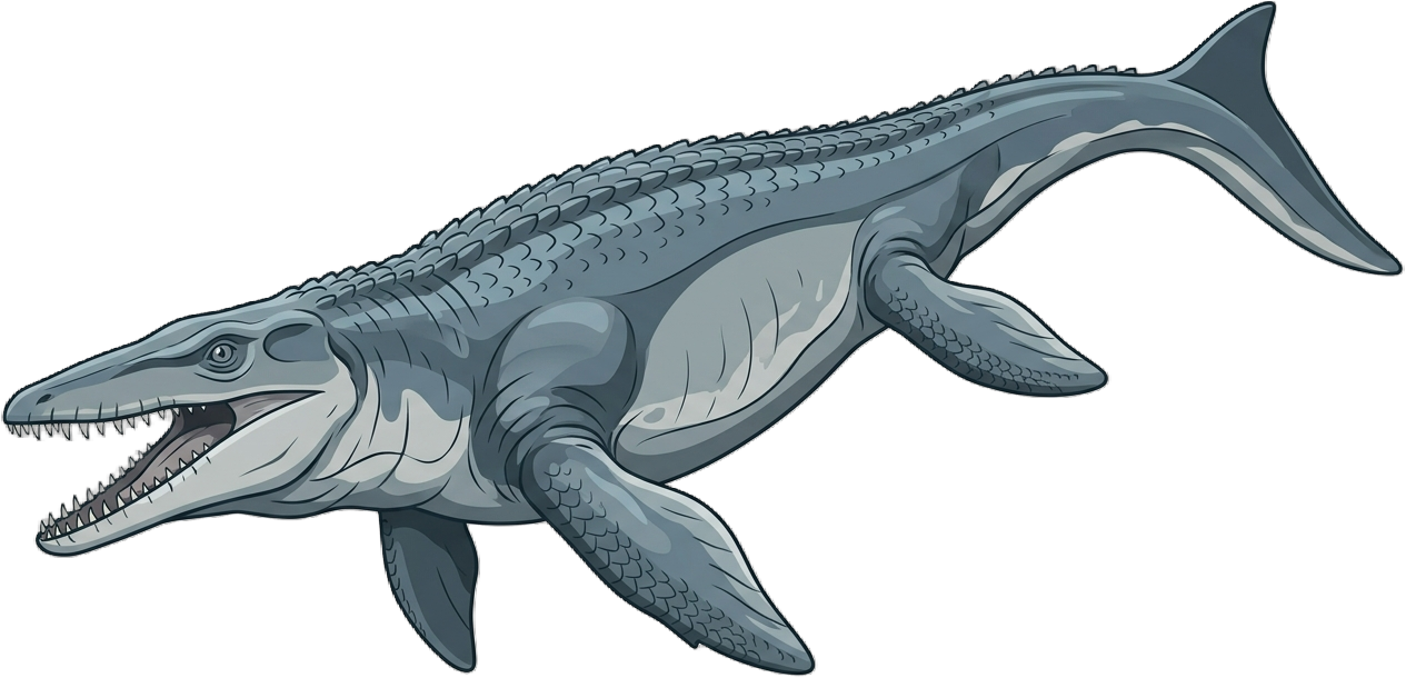 モササウルスのイラスト