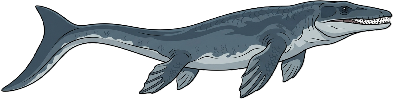 モササウルスのイラスト